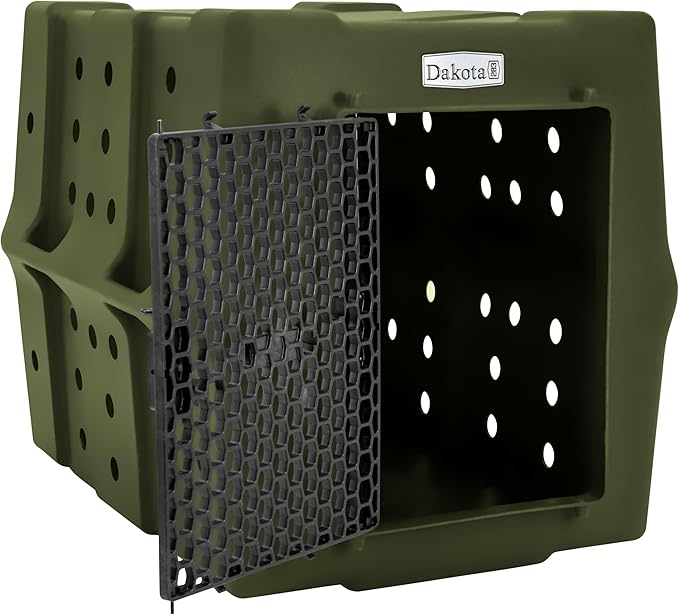 Dakota 283 Crate - Canine Rough and Tough Economy Kennel (Olive, Large)-PawvioPets