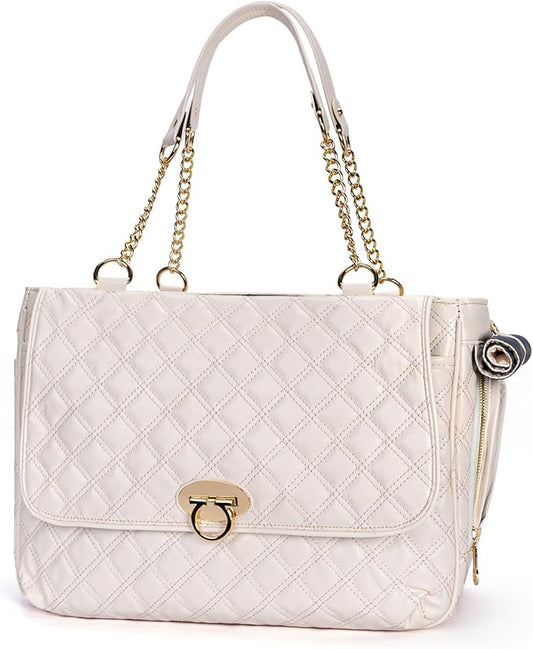 Fashion Pet Carrier Dogs Cat Small Animals Purse Bag, Leather Pet Carriers Dog Puppy Kitten Tote Travel Handbag TSA Airline-Approved-PawvioPets