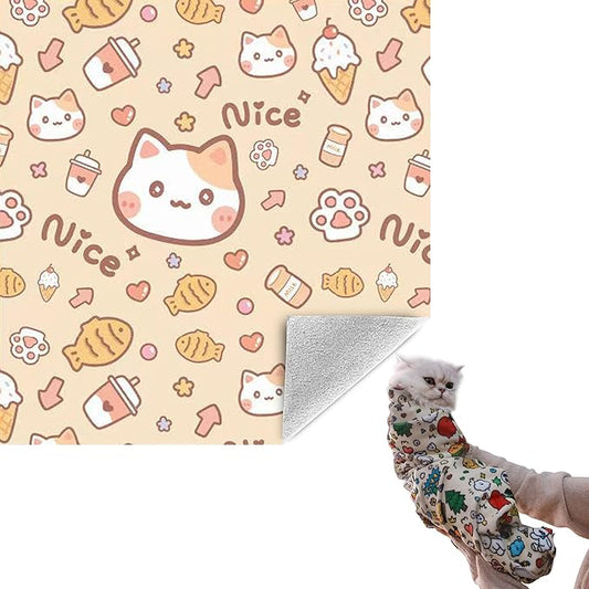 35.5" Cat Grooming Wrap Cat Wrap for Cutting Nails Cat Restraint for Nail Clipping Cat Swaddle Wrap Cat Burrito Wrap XL(Within 22lbs) Anti-Scratch Anti-Escape Multifunctional Pet Tool-PawvioPets