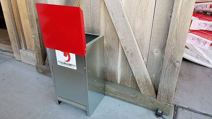 Duncan's Dog Feeder - Galvanized Metal Pet Food Station for Outdoor or Indoor Use - Automatic Gravity Self Feeding Dispenser for Small, Medium, and Large Breeds - Holds 25 Pounds of Dry Kibble-PawvioPets