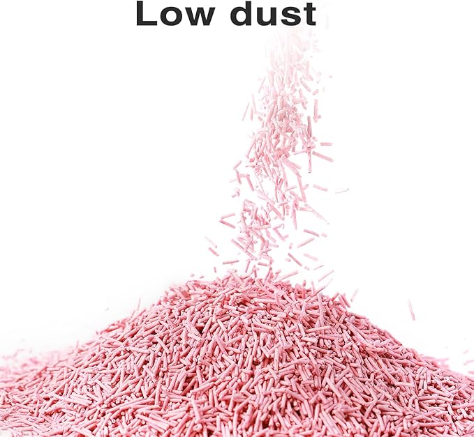 Cat Litter 12LB/2 Packs Dust-Free Clumping Tofu Cat Litter Quickly Absorb Odors Toilet Can Flush Into The Toilet Pure Natural tofu cat Litter (Peach)-PawvioPets