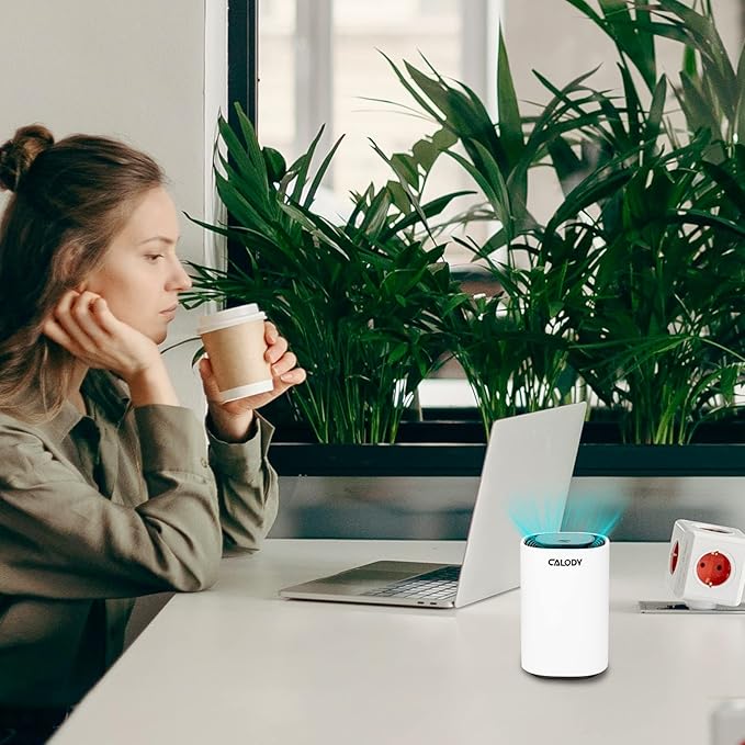 Calody Air Purifiers for Bedroom Home, Car air purifier Ionizer, 15 Million Negative Ions for Smokers, 30dB Quiet Portable Ionic Air Purifiers, Helps Alleviate Allergies, Dust, Home, and Office Use-PawvioPets