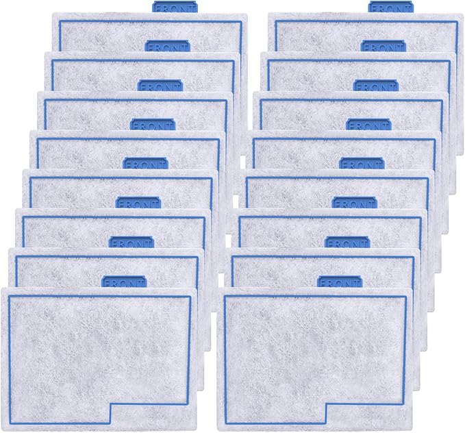 16 Pack Small Filter Cartridge Compatible with Aqueon, Aquarium Fish Tank Filter Cartridges Replacement for QuietFlow E Internal Power Filter Size 10 and Minibow Aquarium Filters Size 1/2.5/5 Gallon-PawvioPets