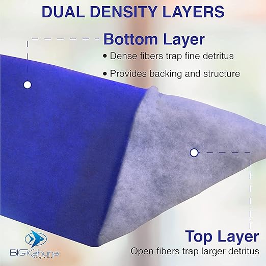 Big Kahuna Aquarium Filter Floss Rolls – 12-inch Pond and Aquarium Filter Media – 1-inch Thick Wet/Dry Aquarium Filter Pad – Bonded Filter Media Pad for Freshwater or Marine Aquariums, Ponds – 6ft-PawvioPets