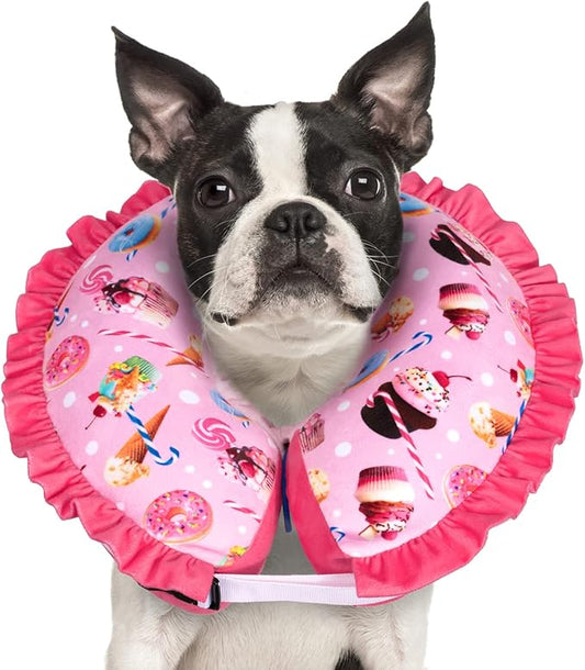 CuteBone Inflatable Dog Collar Alternative for Large Dogs After Surgery-Double Adjustable Neck Range P23SO00102L-PawvioPets