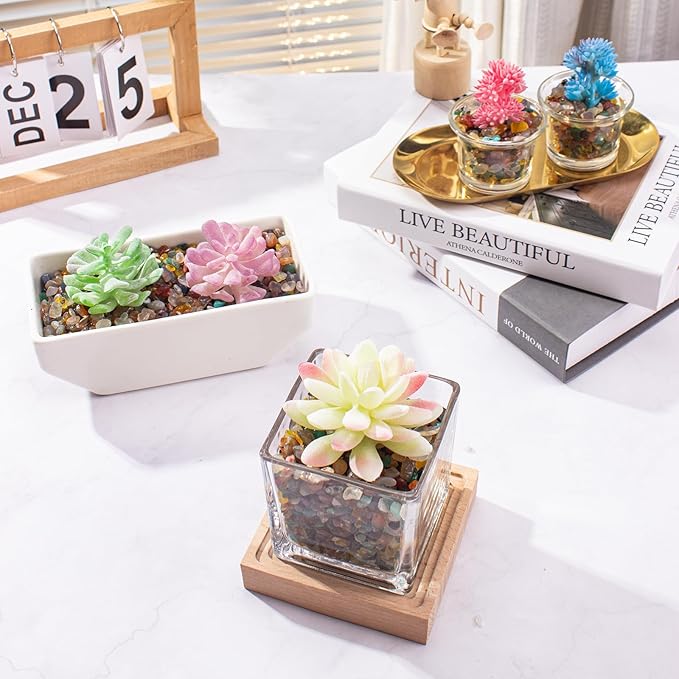 Colorful Agate Crushed Stone Crystal Chips Bulk Irregular Shaped Aquarium Decor Rocks Gravel Pebbles Stones Polished Tumbled for Crafts|Fish Turtle Tank|Home Decoration - 0.88 Lbs-PawvioPets