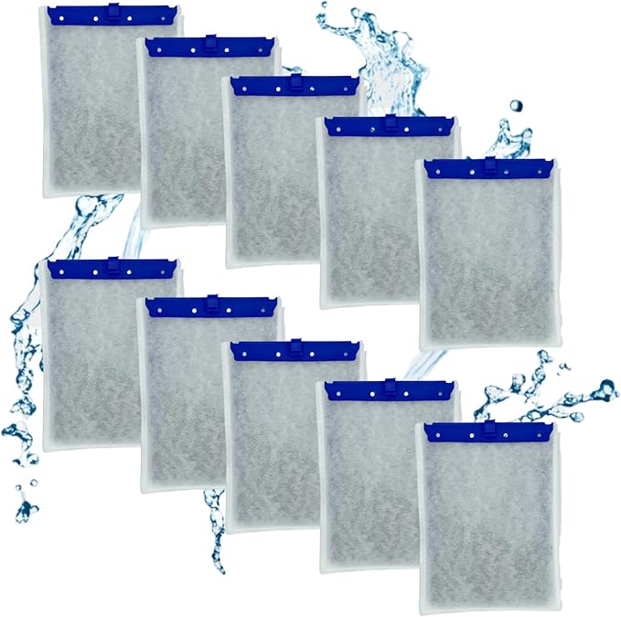 10 Pack Large Replacement Filter Cartridges for Tetra Whisper Bio-Bag Filters, Compatible with 20i,40i/IQ20,30,45,60/PF20,30,40,60 Filters and ReptoFilter Aquariums-PawvioPets
