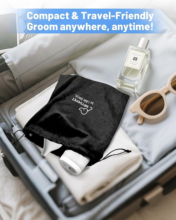 2-in-1 Hands-Free Dog Hair Dryer with Table Clamp – Low Noise Pet Grooming Dryer for Dogs & Cats, Adjustable Heat & Speed, Wearable or Desktop Use(Gray)-PawvioPets