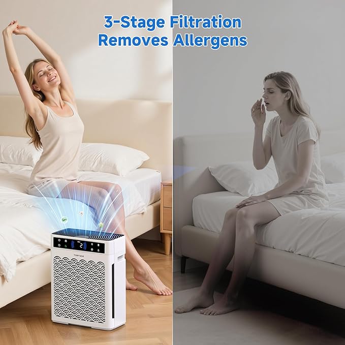Air Purifiers for Home, Large Room up to 3000 Ft², HEPA Air Purifier for Home Pets with Filter, Air Quality Sensor, Timer, Air Cleaner for Bedroom, Dorm Room, Pet Hair, Office-PawvioPets
