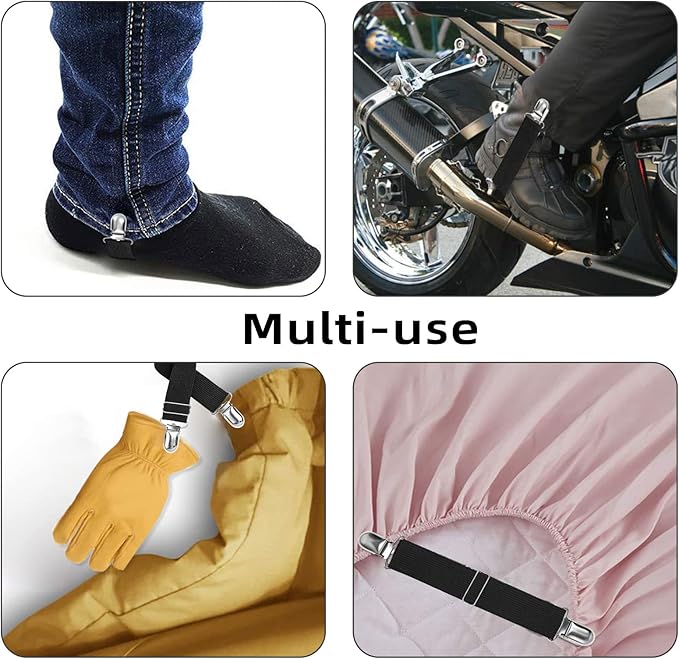 Adjustable Boot Straps Pant Stirrups Clips Boot Clips-PawvioPets