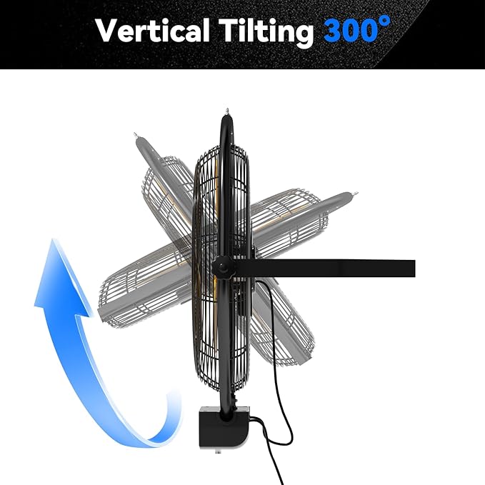 20 IN 5500 CFM Remote Control Wall Mount Fan, 3 Speed High Velocity Wall Fan with Timer, Oscillation & Tilting, Air Circulator for Garage, Commercial, Greenhouse, Warehouse & Gazebo Use, UL Listed-PawvioPets