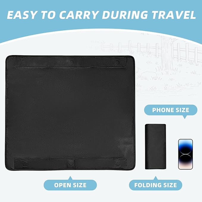 Dog Pee Pad Holder, Oxford Cloth Material, Fit 24"x24" Pad,Puppy Pad Holder, 6 Powerfu Magnetic Clips, Indoor Dog Potty, Black-PawvioPets