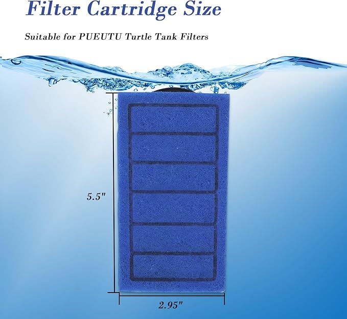 Aquarium Filter 3PCS Filter Cartridges, Replacement for Waterfall Filter Fast and Effective Filtration Turtle Filter-PawvioPets