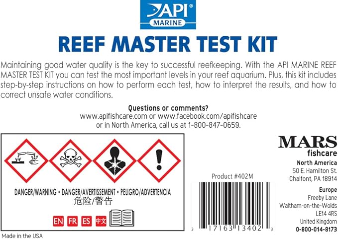 API REEF MASTER TEST KIT Reef Aquarium Water Test Kit 1-Count-PawvioPets