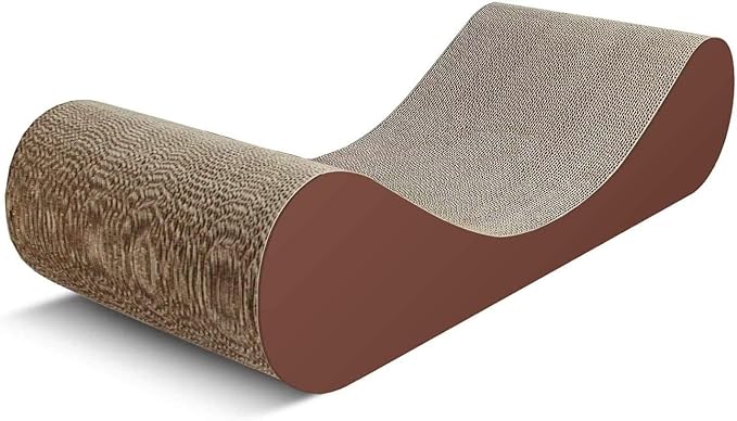Bone Cat Scratcher Cardboard Lounge Bed, Cat Scratching Post, Durable Board Pads Prevents Furniture Damage-PawvioPets
