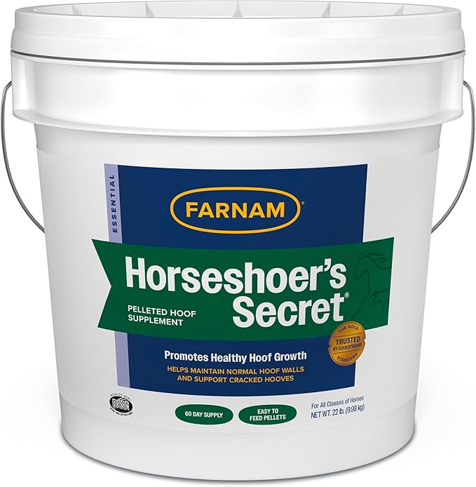 Farnam Horseshoer's Secret Pelleted Hoof Supplement for horses promotes healthy hoof growth, 22 lb., 60 day supply-PawvioPets