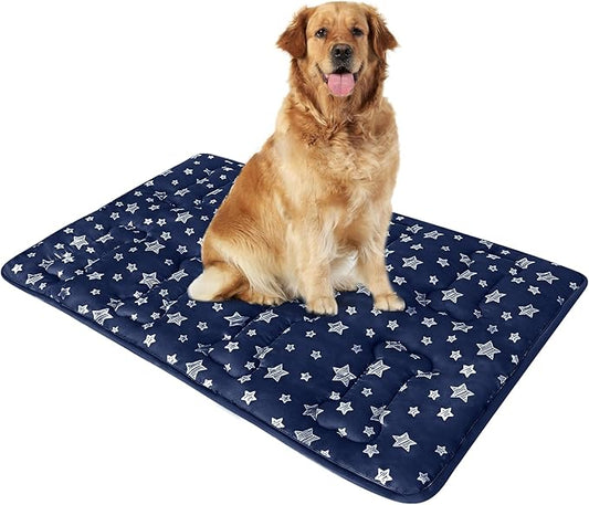 Dog Crate Mat (42" X 28"), Soft Dog Bed Mat with Cute Prints, Personalized Crate Pad, Anti-Slip Bottom, Machine Washable Kennel Pad-PawvioPets