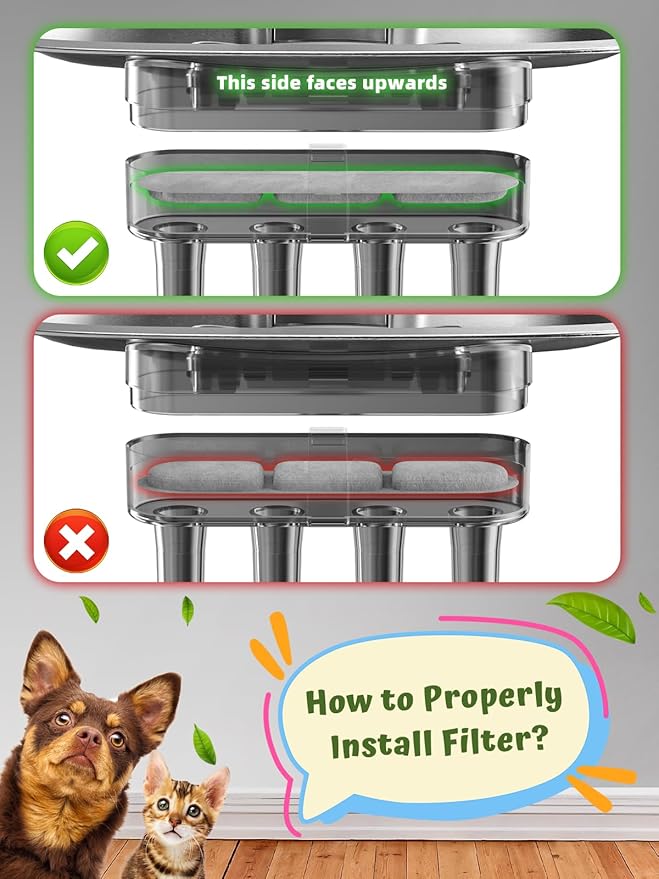 Dog Water Fountain for Large Dogs, 9L/2.4Gal Stainless Steel Dog Fountain with Visible Window & Filtration, Automatic Pet Water Bowl Dispenser Indoor, for All Dogs and Multi-Pet (Filters)-PawvioPets