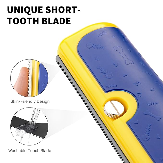 Dog Brush for Shedding, Deshedding Grooming Tool for Dogs & Cats, Pet Hair Remover, Cat Deshedding Comb, Professional Grooming Tool, Easy to Clean, Pet Grooming Brush for Dogs and Cats-PawvioPets