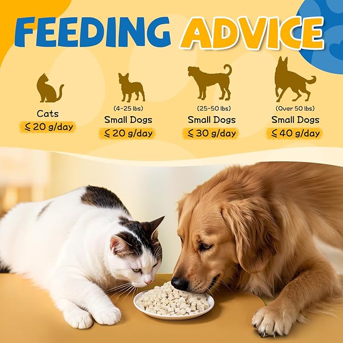 gazeupon Freeze Dried Chicken Treats for Dogs & Cats, Single Ingredient Natural and Healthy Training Treats & Food Topper, High Protein Dog Snacks,10.58 oz-PawvioPets