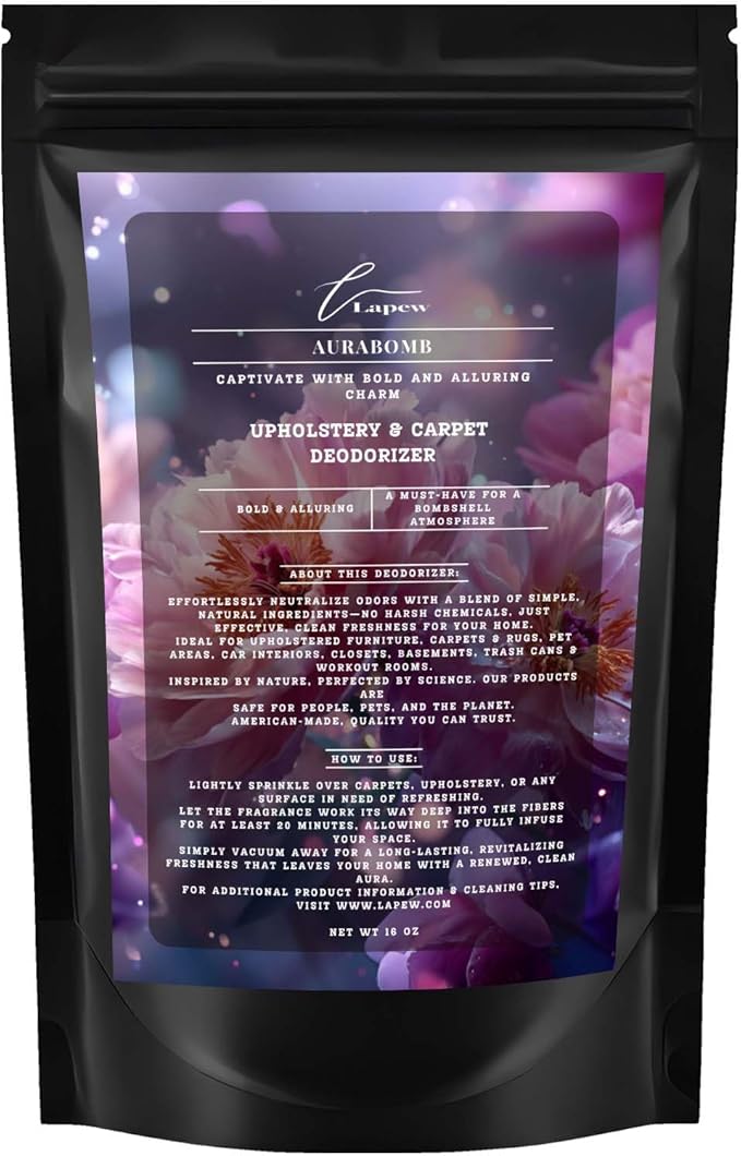 Aurabomb Carpet Freshener Powder 16 oz | Powerful Odor Eliminator for Home | Upholstery Deodorizer | Carpet Deodorizer | Pet Urine | Cat Litter Box-PawvioPets