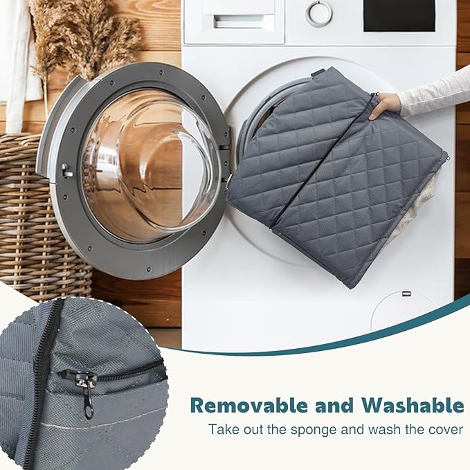 Dog Car Seat for Large/Medium Pet, Anti Slip Bottom Dogs Booster Seat for All Seasons,Pet Travel Bed with Thick Dog Sofa Cushion, Storage Pockets 2 Safety Leashes-PawvioPets