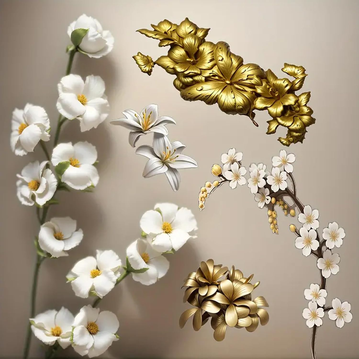 1 Pcs 3D Embossed Flower Fondant Mold, Exquisite Butterfly Lily Chocolate Silicone Molds, for Birthday Cake Decoration, Wedding Dessert Table, Candy, Keychain, Resin Crafts