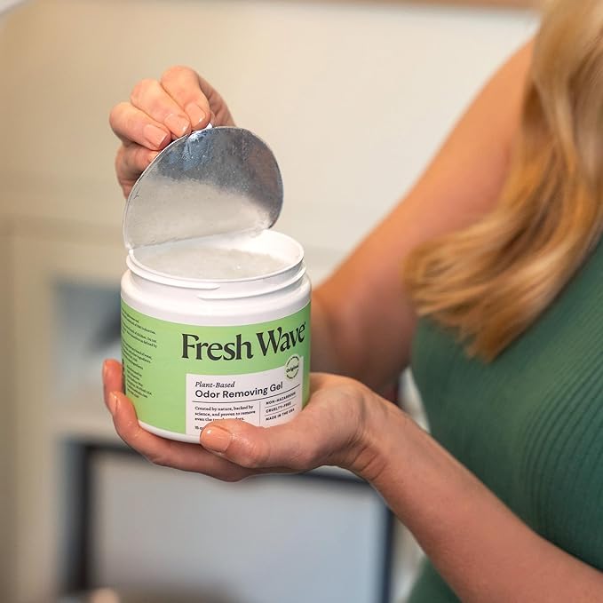 Fresh Wave Odor Removing Gel, 15 oz. & 7 oz. - Odor Absorbers for Home, Safer Odor Relief, Natural Plant-Based Odor Eliminator, Every 15 oz. lasts 30-60 Days, For Cooking, Trash & Pets-PawvioPets