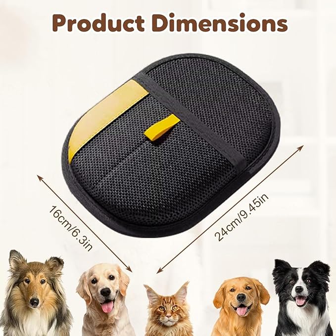 3pc Pet Hair Removal Glove,Pet Grooming Gloves,Cat Grooming for Hair Removal,Versatile Reusable Pet Hair Remover Glove-PawvioPets