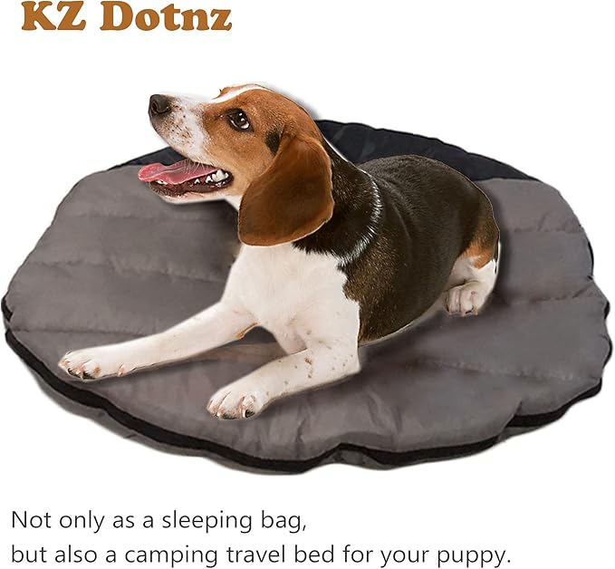 Camping Dog Sleeping Bag, Waterproof Warm Pet Bed Cave, Packable Washable Dog Bed Mat with Compression Bag-PawvioPets