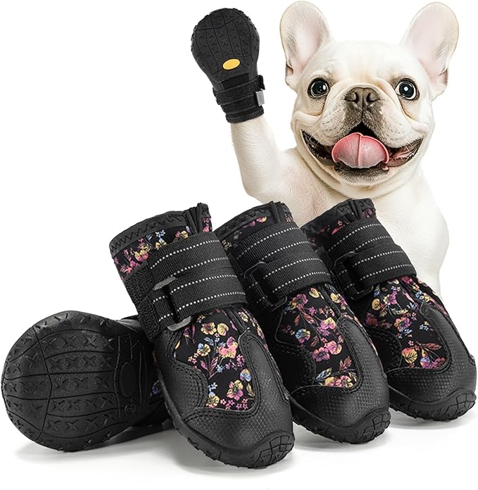 Dog Shoes for Medium Dogs, Large Dog Boots for Winter Snow, Hot Pavement, Dog Booties & Paw Protectors Size 3-PawvioPets