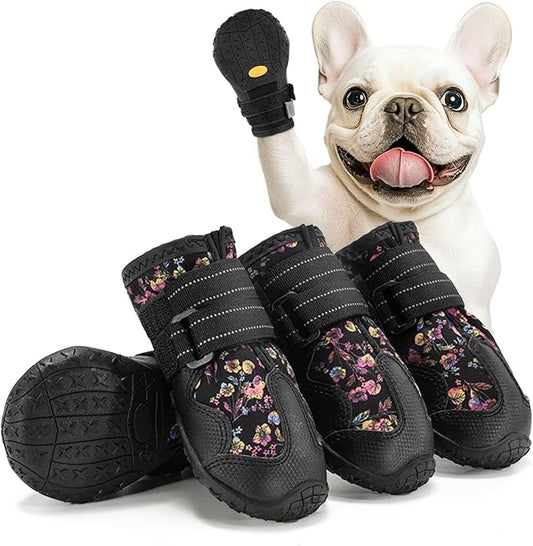 Dog Shoes for Medium Dogs, Large Dog Boots for Winter Snow, Hot Pavement, Dog Booties & Paw Protectors Size 3-PawvioPets