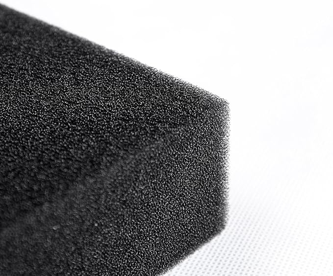 AQUANEAT Aquarium Filter Sponge Open Cell Foam Sheet Bio Sponge Filter Media Pad HMF Fish Tank Sump Divider (23" Lx 12.25" W x 2" H, Black)-PawvioPets