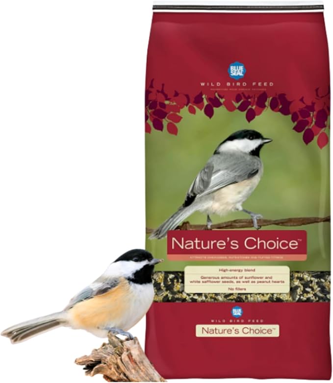 Blue Seal Nature's Choice Wild Bird Seed | High Energy Blend, Sunflower and White Safflower Seeds, No Filler | 20 Pound Bag-PawvioPets