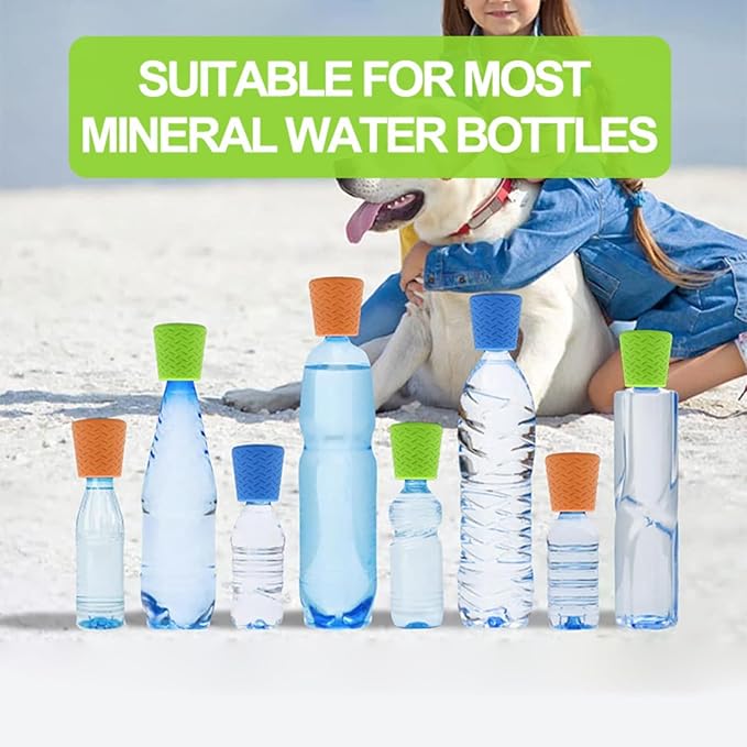 3 Piece Portable Outdoor Shower for Dogs Bottle Attachment Outdoor Sprayer Accessory for Most Plastic Water Bottles, Suitable for Bathing Pets During Outdoor Activities Camping.(Orange+Blue+Green)-PawvioPets