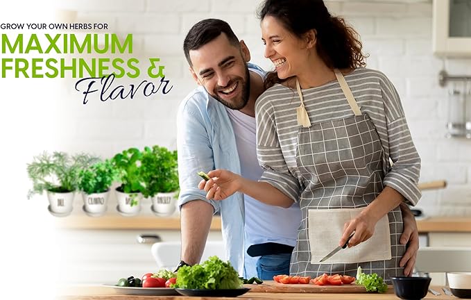 Deluxe Indoor & Outdoor Herb Garden Kit – 8 or The Most Popular Culinary Herbs with Pots & Soil for Windowsill or Patio Growing-PawvioPets