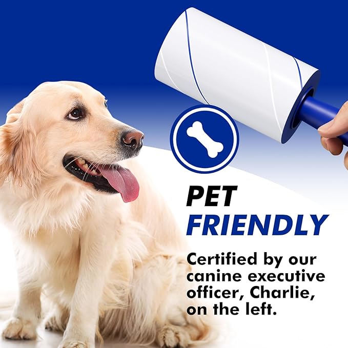 1200 Sheets Lint Roller with 6 Upgraded Handles (6 Rollers + 6 Refill), Mage Value Set Sticky Lint Rollers for Pet Hair, Portable Pet Hair Remover for Clothes, Furniture, Carpet, Dog and Cat-PawvioPets