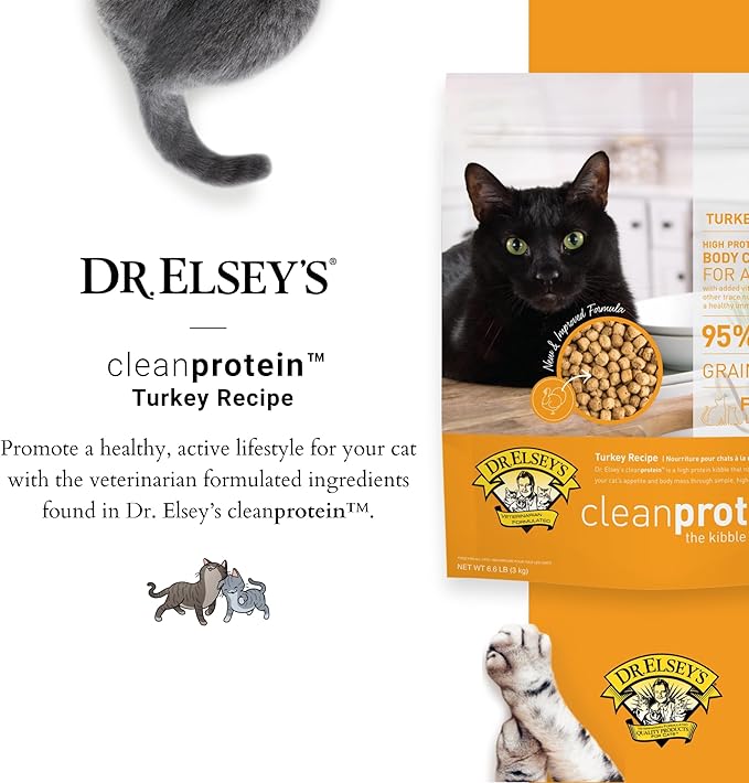Dr. Elsey's cleanprotein Turkey Cat Kibble 6.6lb. Bag-PawvioPets