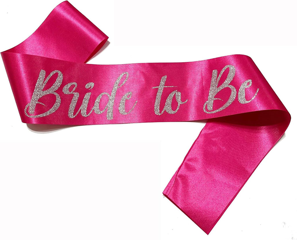 Bride to Be Sash Pink, Bride Sash Bachelorette Party Bridal Shower Sashes Bachelor Decorations Just Married Gift Engaged Decor Accessories,Pink