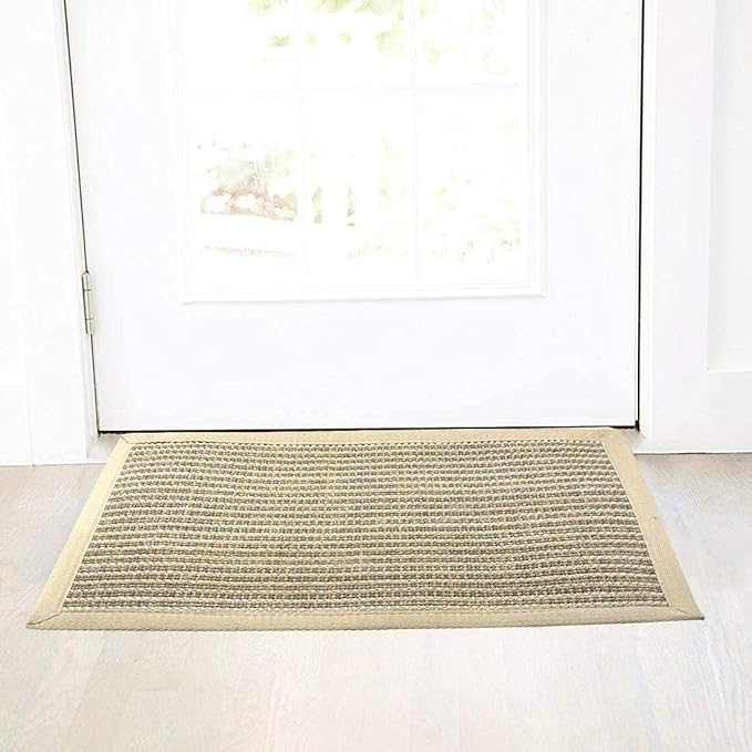 FUKUMARU Cat Scratcher Mat, 23.6 X 15.7 Inch Natural Sisal Cat Scratch Mats, Horizontal Cat Floor Scratching Pad Rug, Protect Carpets and Sofas (Cream - Thicken)-PawvioPets
