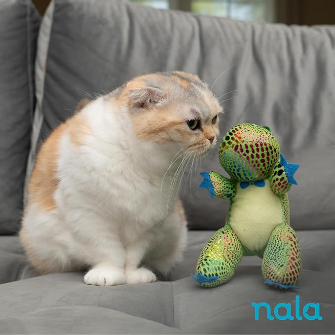 Caitec Presents Nala Cat Tucker The T-Rex Dino - Catnip Toy - Interactive Cat Toy - Chew Toy - Pillow Toy, 2 Pack-PawvioPets