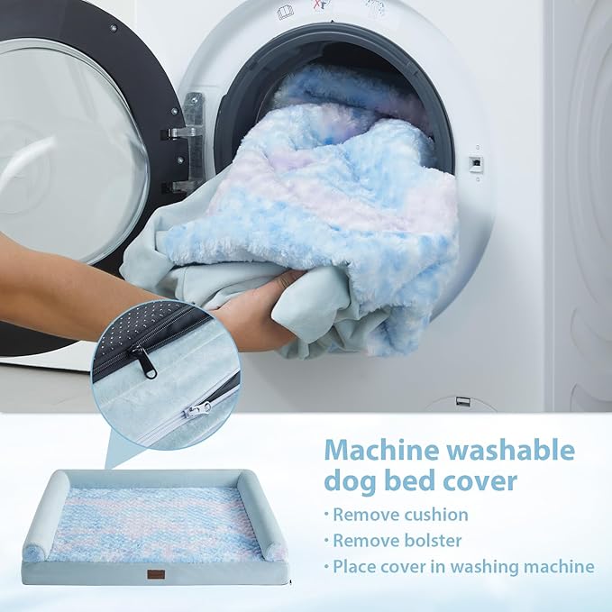 BFPETHOME Dog Beds for Large Dogs, Orthopedic Dog Bed for Medium Large Dogs,Big Waterproof Couch Pet Bed with Removable Washable Cover-PawvioPets