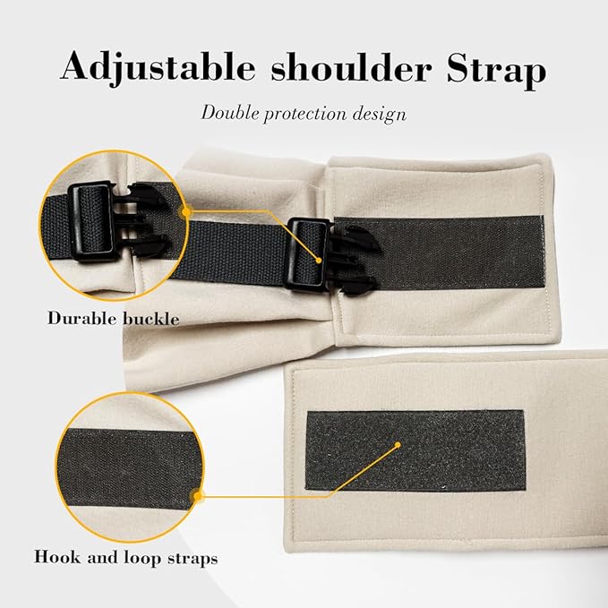 Dog & Cat Carrier Sling, Adjustable Soft Padded Shoulder Puppy Carrier, Hands-Free Dog Carrier Bag with Double Safety Buckles Premium Material for Outdoor Travel (Apricot, L)-PawvioPets