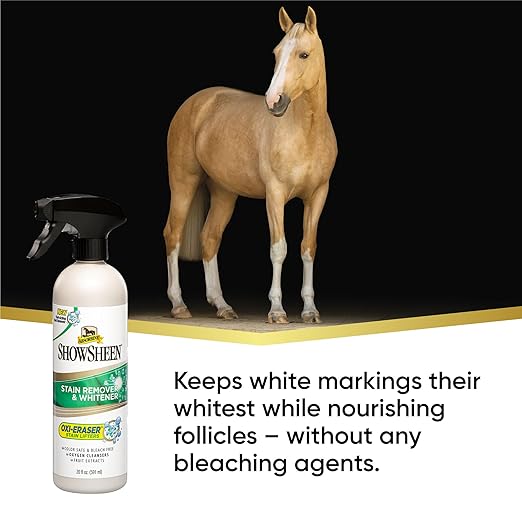Absorbine ShowSheen Stain Remover & Horse Whitener, Oxi-Eraser Stain Lifters, 20oz-PawvioPets
