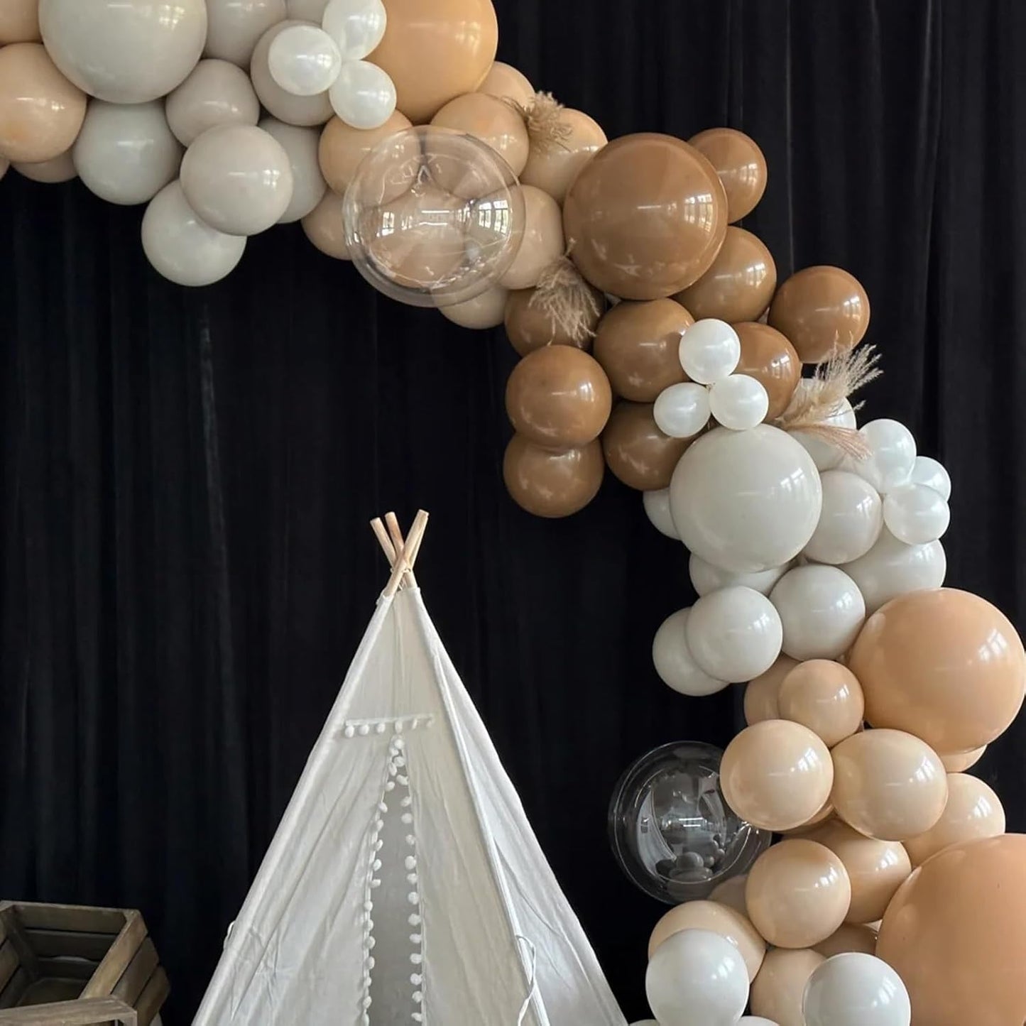 90pack Khaki Balloons Different Size 18/12/10/5 Inch Khaki Balloon Garland Arch Kit for Graduation, Wedding, Birthday, Princess Theme Party, Baby Shower, Anniversary Party Decorations