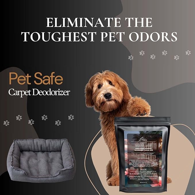 Goddess Carpet Freshener Powder Refill 36 oz | Powerful Odor Eliminator for Home | Upholstery Deodorizer | Carpet Deodorizer | Pet Urine | Cat Litter Box | Sweet Grace Fragrance-PawvioPets