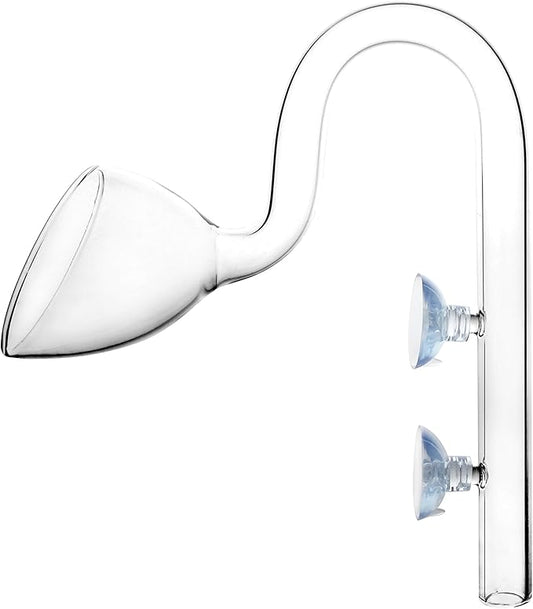 Glass Lily Pipe Outflow for Aquarium Planted Tank (17mm for 16/22mm (5/8" ID) tubing)-PawvioPets