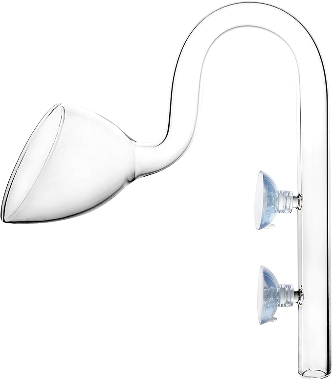 Glass Lily Pipe Outflow for Aquarium Planted Tank (20mm for 19/25mm (3/4" ID) tubing)-PawvioPets