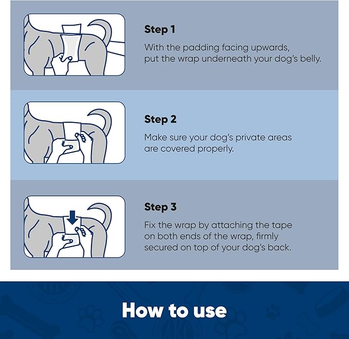 American Kennel Club Male Dog Wrap, Disposable Diapers with Wetness Indicator, X-Small, 50 Count-PawvioPets