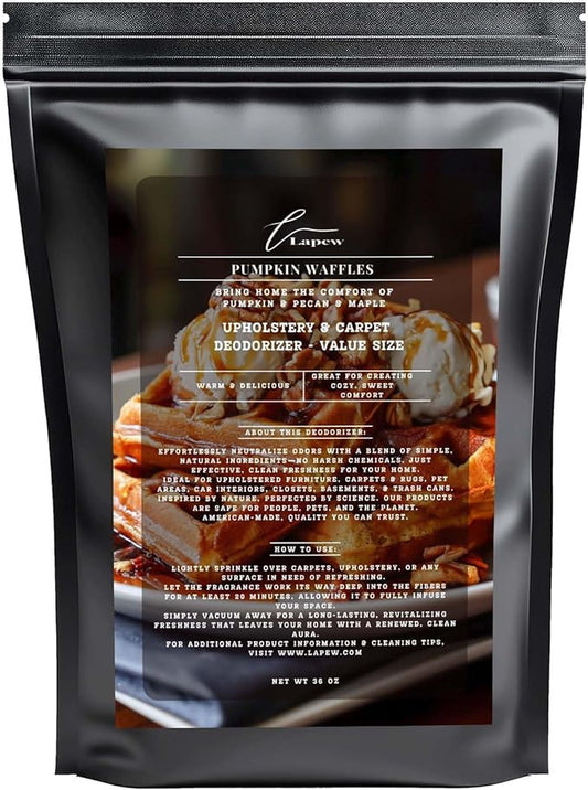 Carpet Freshener Powder Refill 36 oz | Powerful Odor Eliminator for Home | Upholstery Deodorizer | Carpet Deodorizer | Pet Urine | Cat Litter Box | (36 Oz, Pumpkin Waffles)-PawvioPets